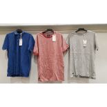 12 X BRAND NEW MIXED THREADBARE T SHIRTS IN MIXED STYLES AND SIZES - RRP EACH £18.99 - TOTAL £227.