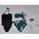 100 X BRAND NEW MIXED CLOTHING LOT CONTAINING SOUTH BEACH MIX AND MATCH HIPSTER BIKINI BOTTOMS IN