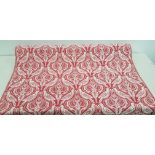 1 X ONE ROLL OF JACQUARD CURTAIN FABRIC BRAND - ILIV DESIGN - SUNTHRUSH COLOURWAY - RUBY 137 CM