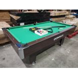 1 X DONNAY 7 FT POOL TABLE - INCLUDES BALLLS / CHALK / TRIANGLE AND CUES ( PLEASE NOTE THIS IS