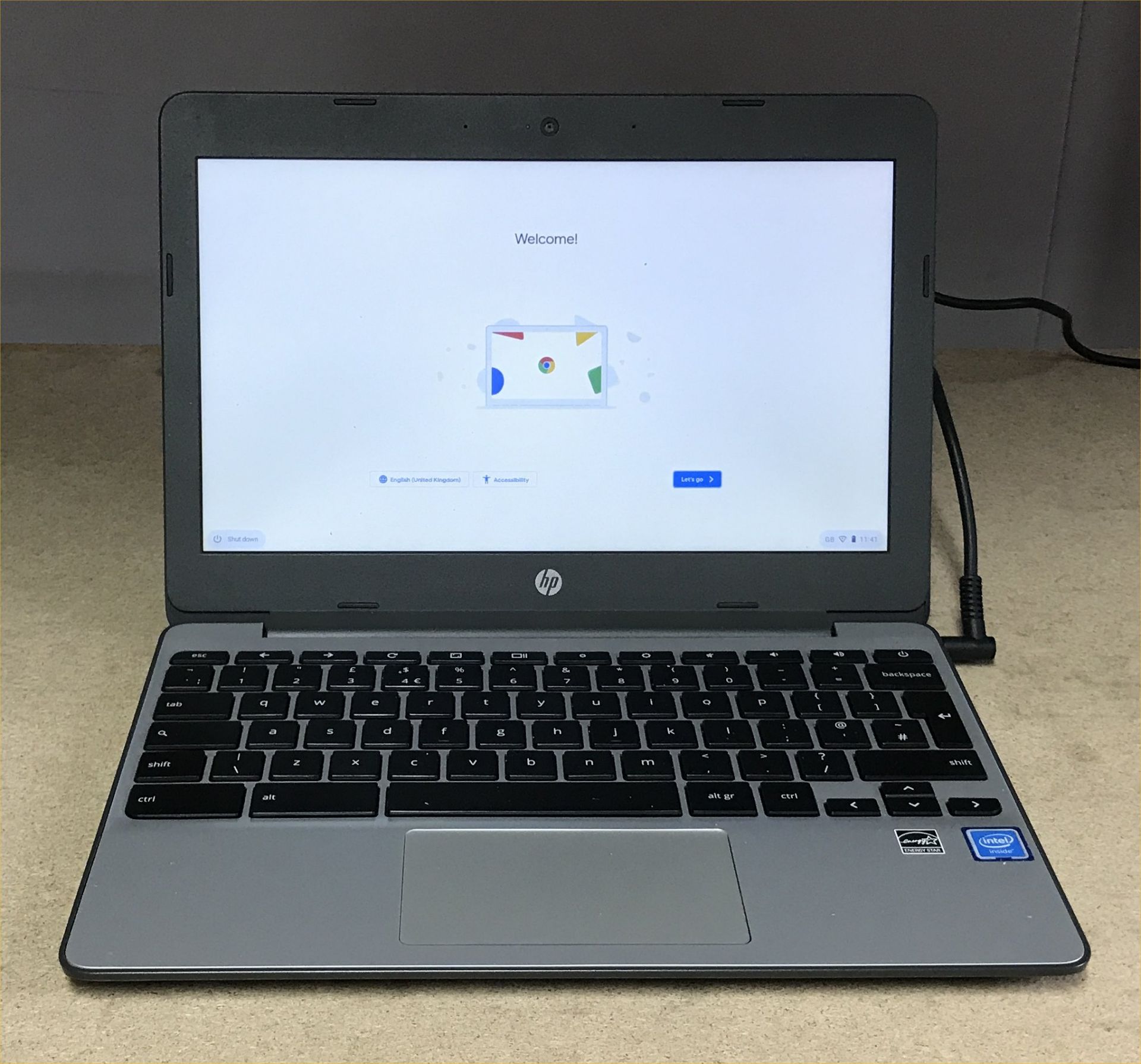 HP 11-V001NA CHROMEBOOK, INTEL CELERON N3060 CPU, 4GB RAM, 16GB e MMC WITH CHARGER (DATA WIPED &