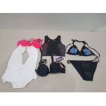 200 X BRAND NEW MIXED CLOTHING LOT CONTAINING SOUTH BEACH VICKY NEON PINK PADDED BIKINI TOPS / SOUTH