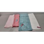 50 X BRAND NEW MIXED MUSBURY SUPERSOFT TOWELS IN VARIOUS SIZES AND COLOURS TO INCLUDE PINK / WHITE /