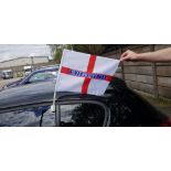 750 X BRAND NEW ENGLAND CAR FLAGS