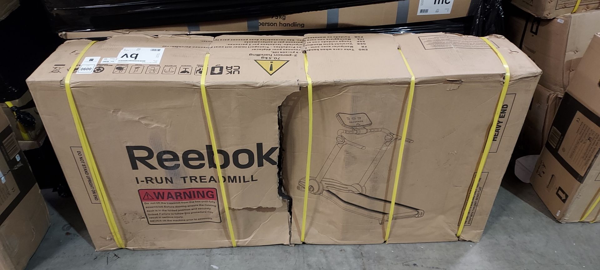 1 X BRAND NEW FACTORY SEALED REEBOK I-RUN 3.0 TREADMILL 22 IN WHITE GROSS WEIGHT 70.5KG (NOTE BOX - Image 2 of 2