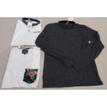 12 X BRAND NEW THREADBARE POLO TOPS & T SHIRTS IN MIXED STYLES & SIZES (TOTAL RRP £227)