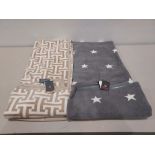 10 X BRAND NEW IBENA BLANKETS IN 2 STYLES TO INCLUDE STAR AND SQUARE - IN 2 COLOURS TO INCLUDE