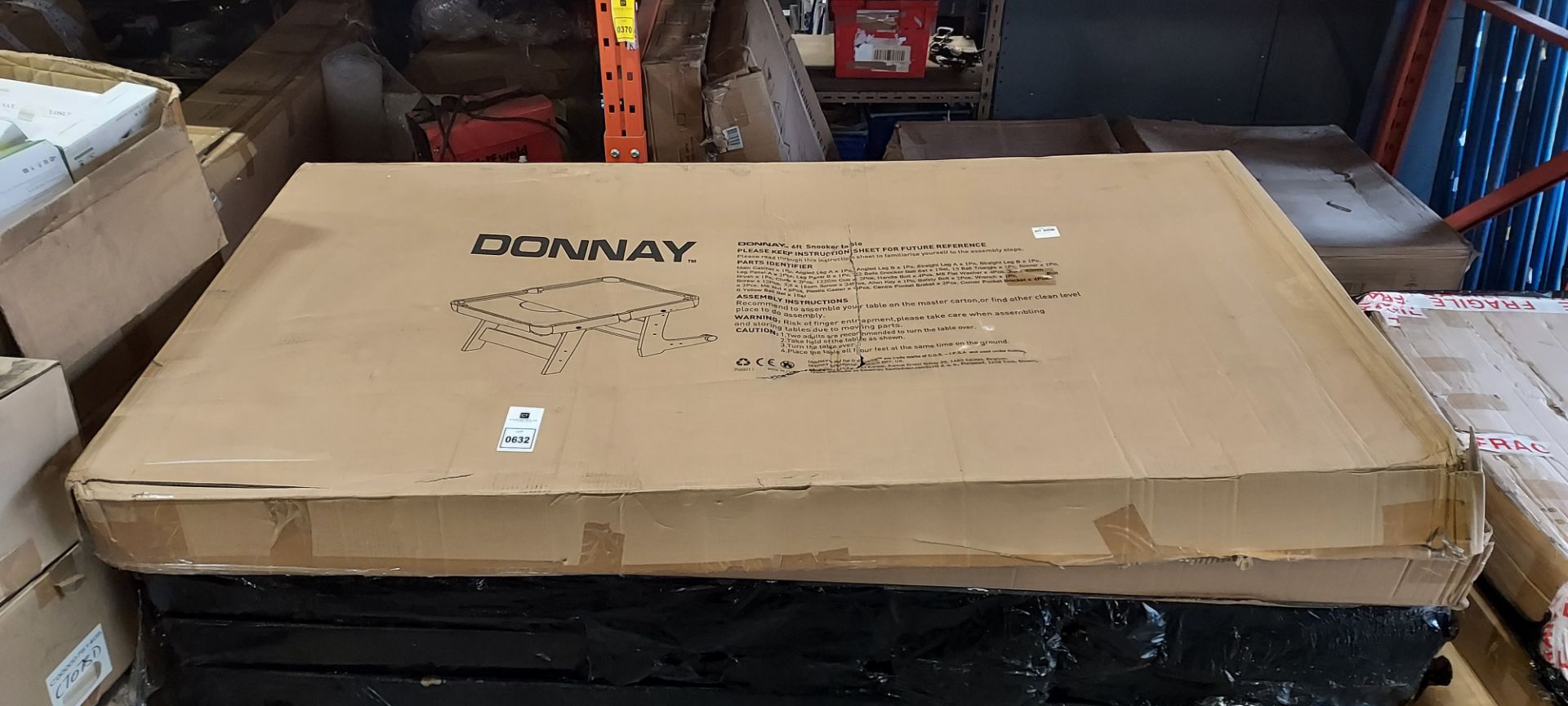 7 X DONNAY 6FT SNOOKER TABLE ON A FULL PALLET (NOTE CUSTOMER RETURNS) - Image 2 of 2