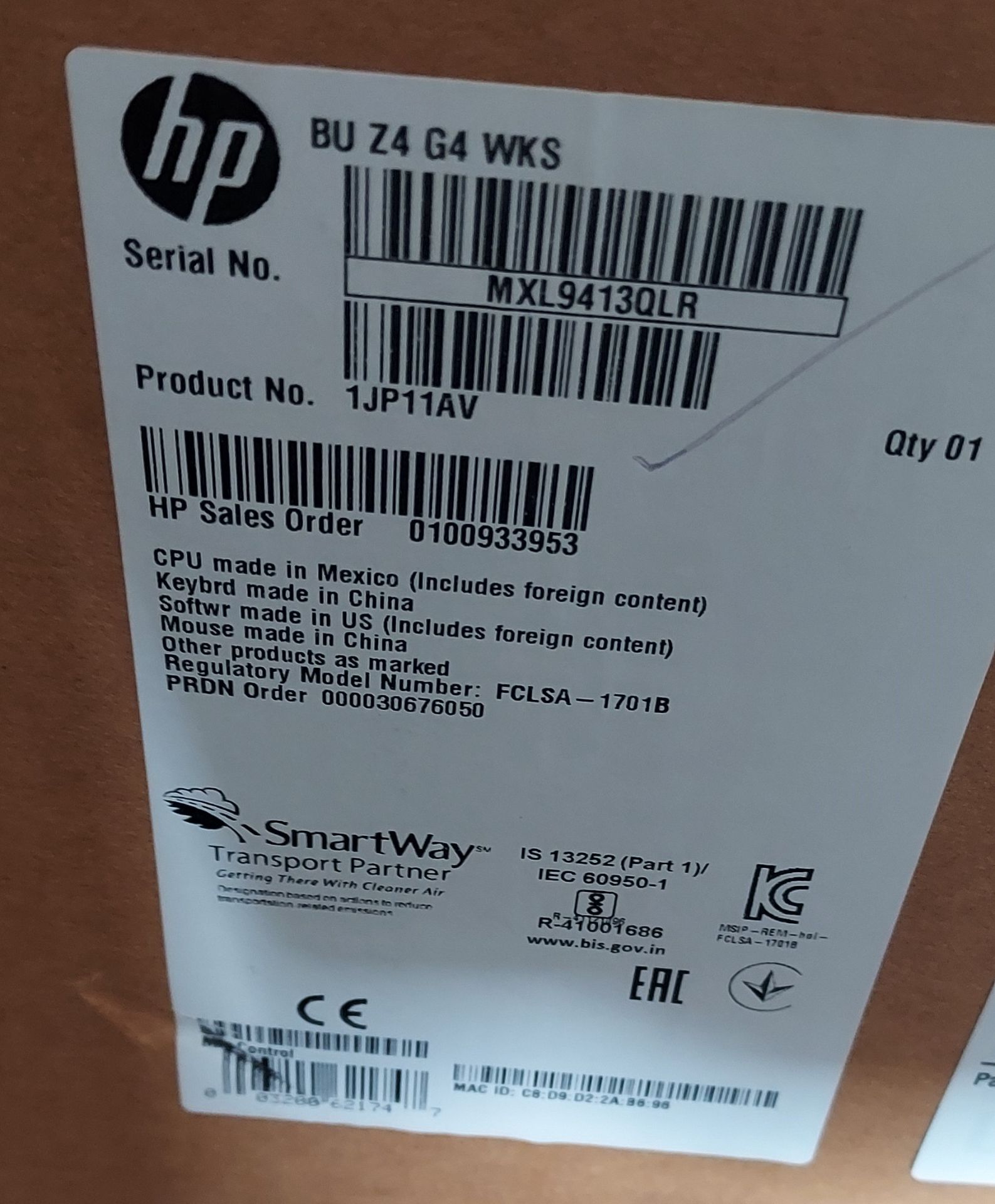 1 X AS NEW HP Z4 G4 WORKSTATION, INTEL ZEON W-2123 CPU, NVIDIA QUADRO P2000 GPU, 16GB RAM, 512GB SSD - Image 3 of 5