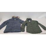 5 X BRAND NEW THREADBARE JACKETS IN MIXED STYLES COLORS SIZES 2 IN XSMALL , 2 MEDIUM AND 1 LARGE (