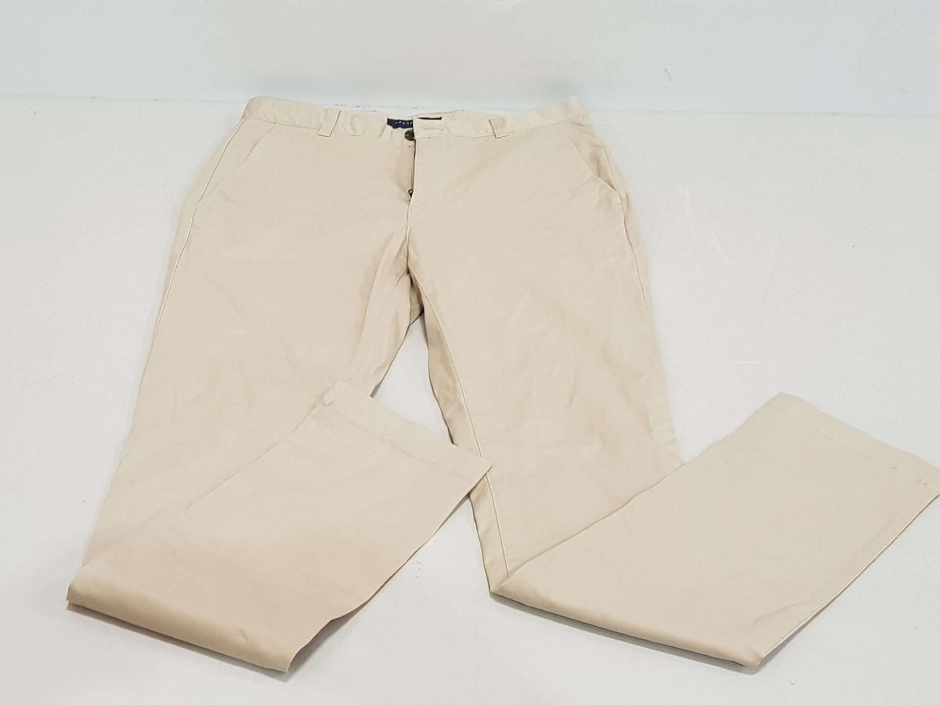 34 X BRAND NEW AEROPOSTALE MENS TAN CORE CHINO PANTS IN MIXED SIZES FROM 28R TO 36R IN 3 BOXES