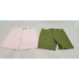 29 X BRAND NEW MIXED AEROPOSTALE MENS KHAKI CHINO SHORTS AND PINK CHINO SHORTS IN MIXED SIZES FROM