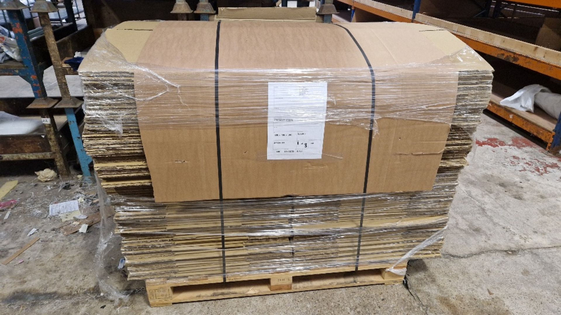 2 PALLETS CONTAINING 320 CORRUGATED CARDBOARD BOXES 600MM X 400MM X 300MM *** PLEASE NOTE: ASSETS