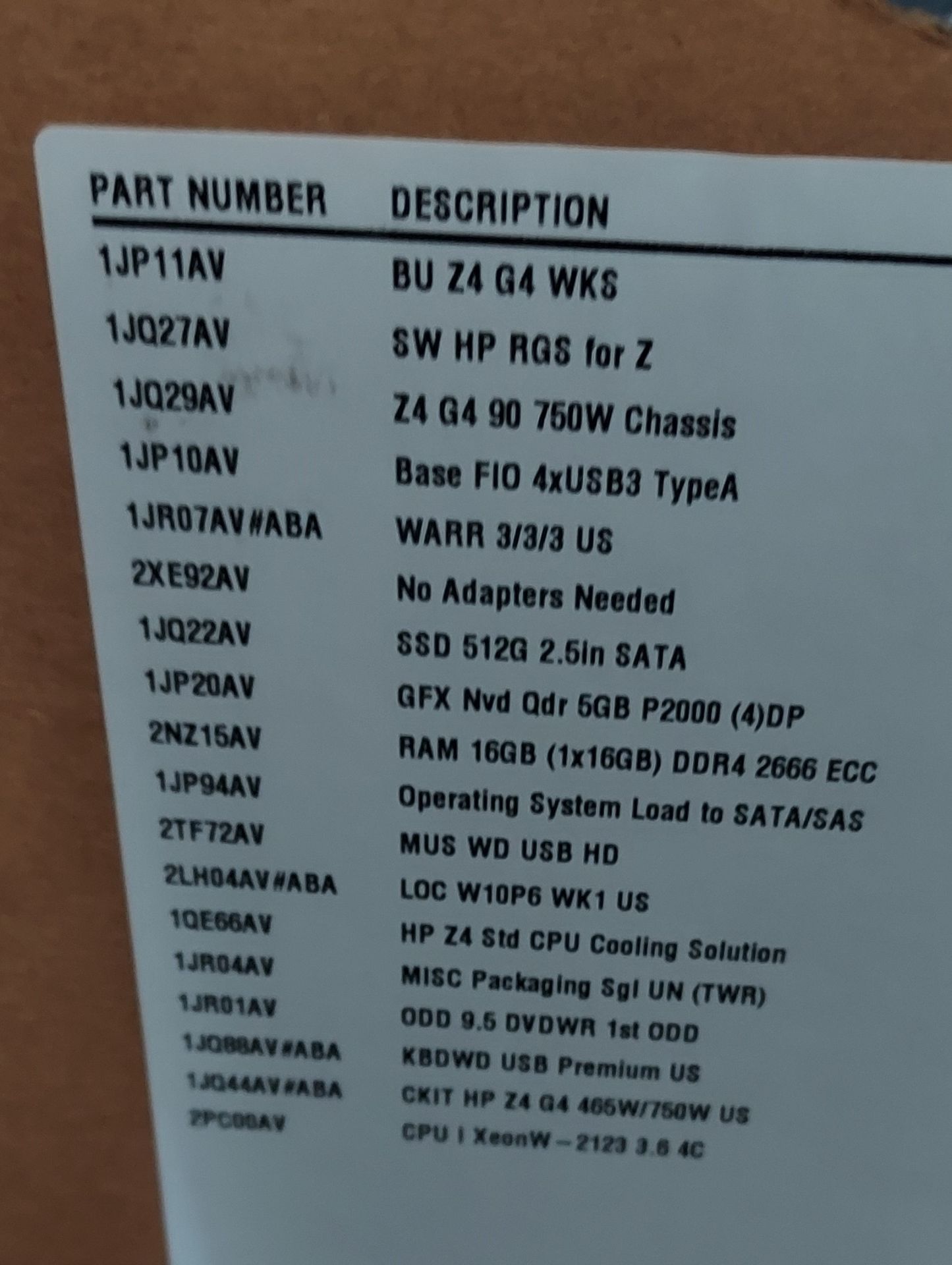 1 X AS NEW HP Z4 G4 WORKSTATION, INTEL ZEON W-2123 CPU, NVIDIA QUADRO P2000 GPU, 16GB RAM, 512GB SSD - Image 4 of 5