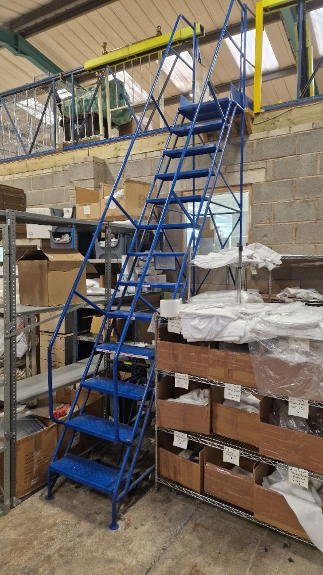 MOBILE 12 STEP TO WORKING PLATFORM STEP LADDER *** PLEASE NOTE: ASSETS ARE LOCATED HASLINGDEN,