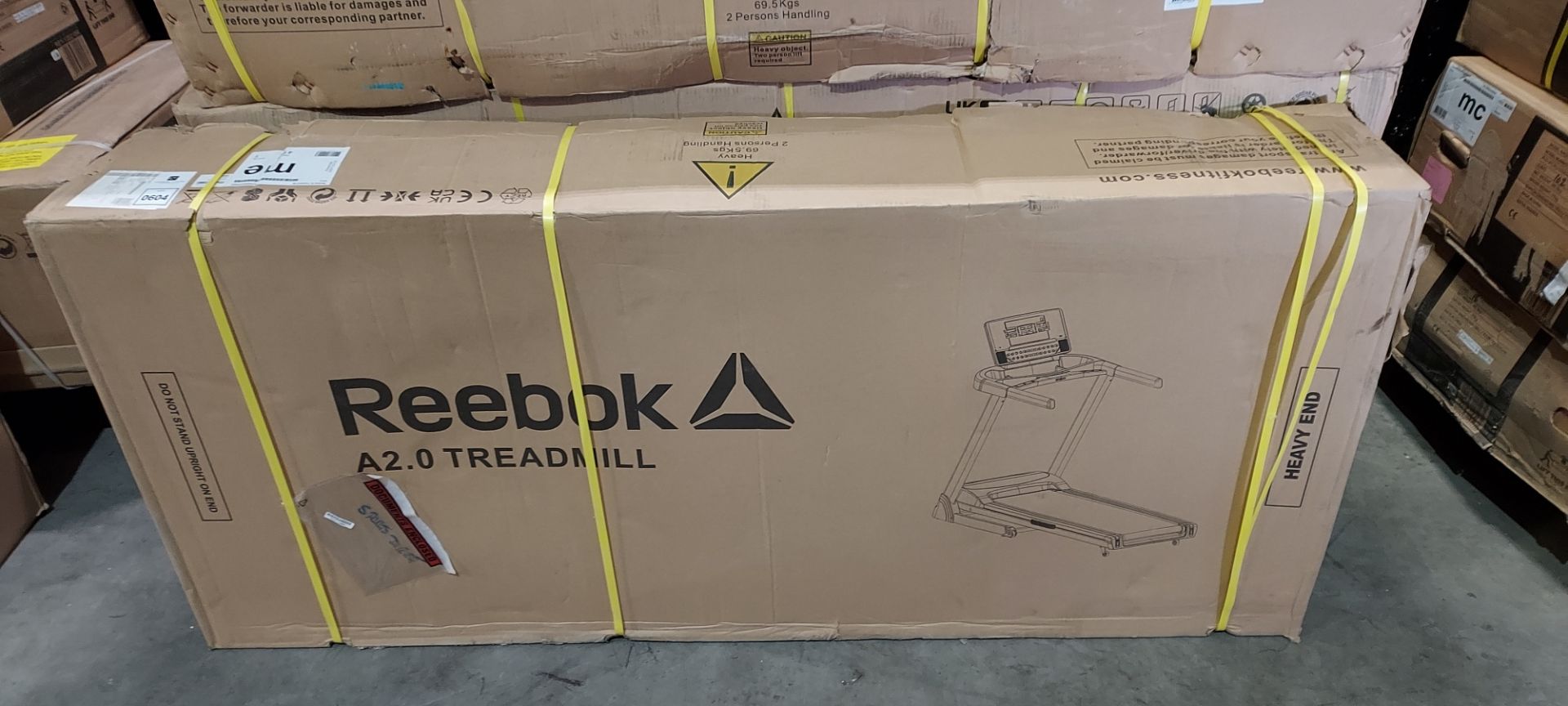 1 X BRAND NEW FACTORY SEALED REEBOK A2 TREADMILL 00 IN SILVER GROSS WEIGHT 69.5KG (NOTE BOX SLIGHTLY - Image 2 of 2