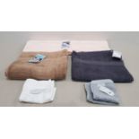50 X BRAND NEW MIXED MUSBURY AND HOTEL ACCENTS SUPERSOFT N DRY BATH / HAND / FACE TOWELS - IN