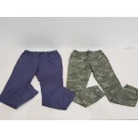 33 X BRAND NEW AEROPOSTALE MENS ANKLE CUFF CHINOS MIXED NAVY BLUE AND CARIO PRINT SIZES IN NAVY BLUE