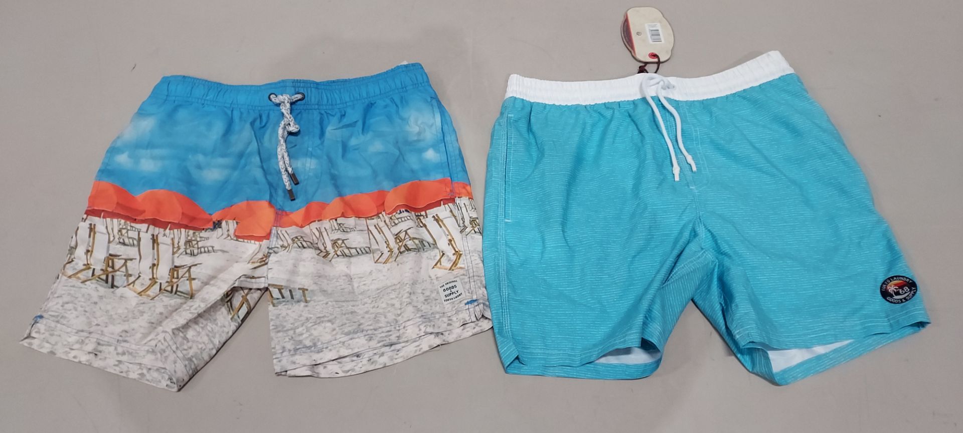 16 X BRAND NEW TOKYO LAUNDRY SWIMMING SHORTS IN MIXED STYLES & SIZES (RRP £18.99 EACH TOTAL £302 )