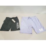 11 X PIECE MIXED LOT CONTAINING 7 VON DUTCH JOGGERS SHORTS SIZE SMALL , 4 WEEKEND OFFENDER MEN'S