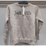 15 X BRAND NEW JACK WILLS KID'S JUMPER'S IN TAUPE SIZE 7-8 YEAR'S OLD
