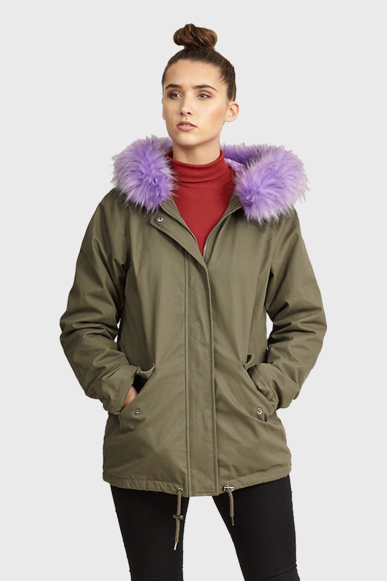 13 X PIECE BRAND NEW MIXED LOT CONTAINING 3 BRAVE SOUL WOMEN'S PARKA COAT WITH FAUX FUR HOOD TRIM IN - Image 2 of 2