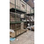 NINE METAL FABRIC STILLAGES WITH TWO FABRIC TROLLEYS *** PLEASE NOTE: ASSETS ARE LOCATED HASLINGDEN,
