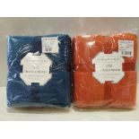 24 X BRAND NEW DEYONGS SNUGGLE TOUCH DELUXE MICROFIBRE THROWS IN MIXED COLOURS TO INCLUDE RUST /