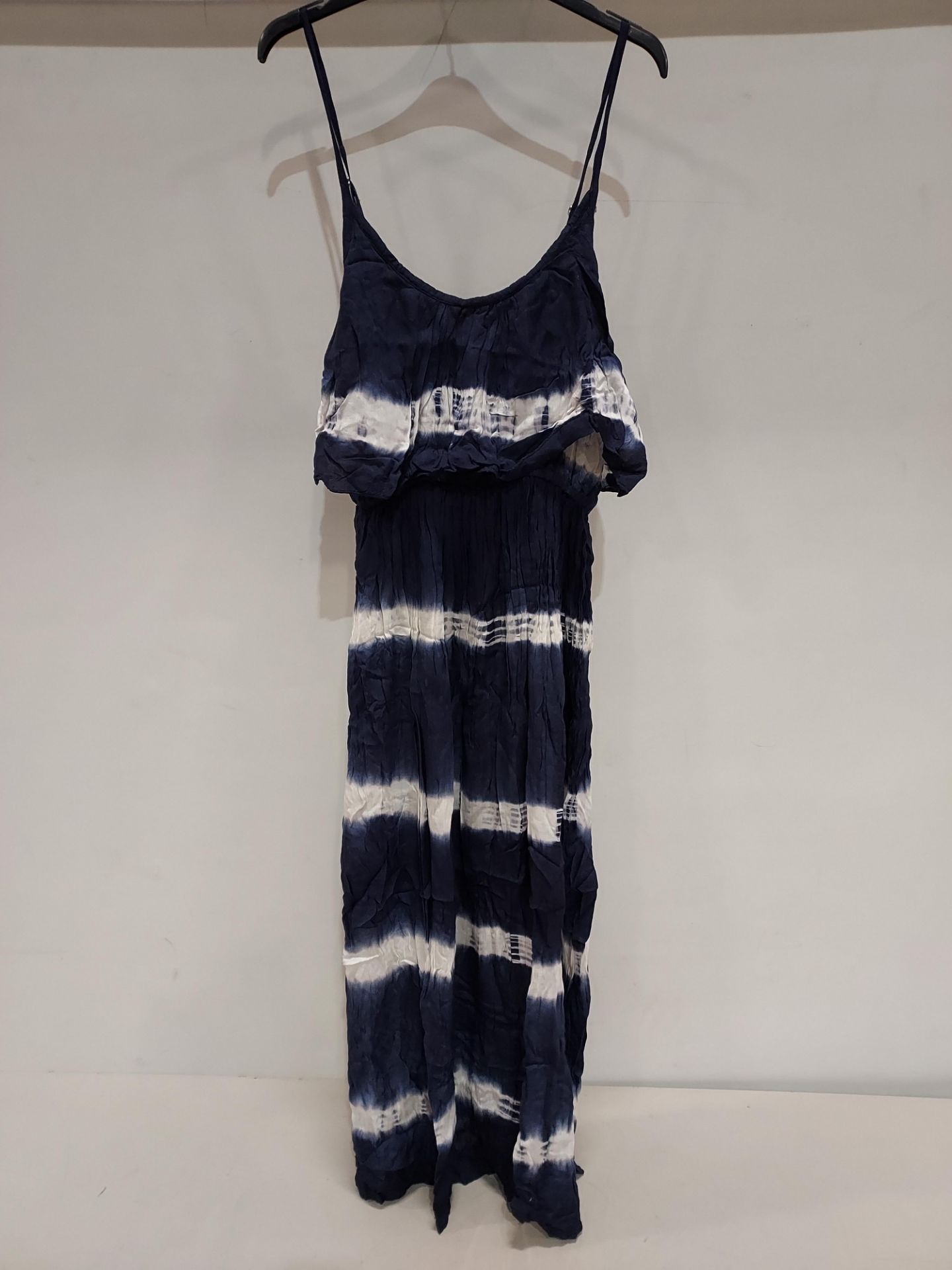 11 X BRAND NEW LONG MAXI PISTACHIO DRESSES IN BLUE TIE DIE SIZE SMALL (RRP £29.99 EACH TOTAL RRP £