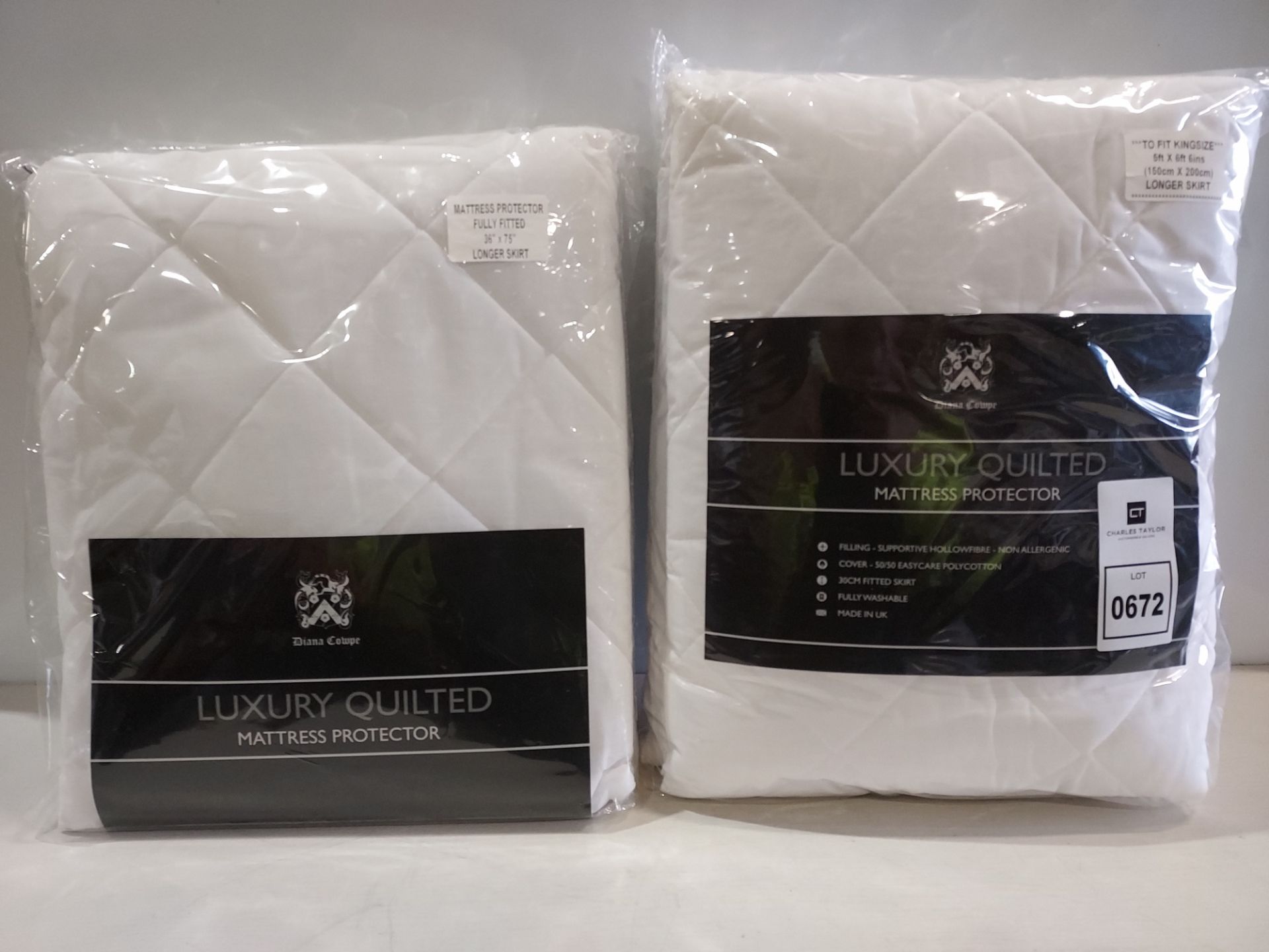 15 X BRAND NEW DIANA COMPE LUXURY QUILTED MATRRESS PEOTECTORS - IN MIXED SIZES