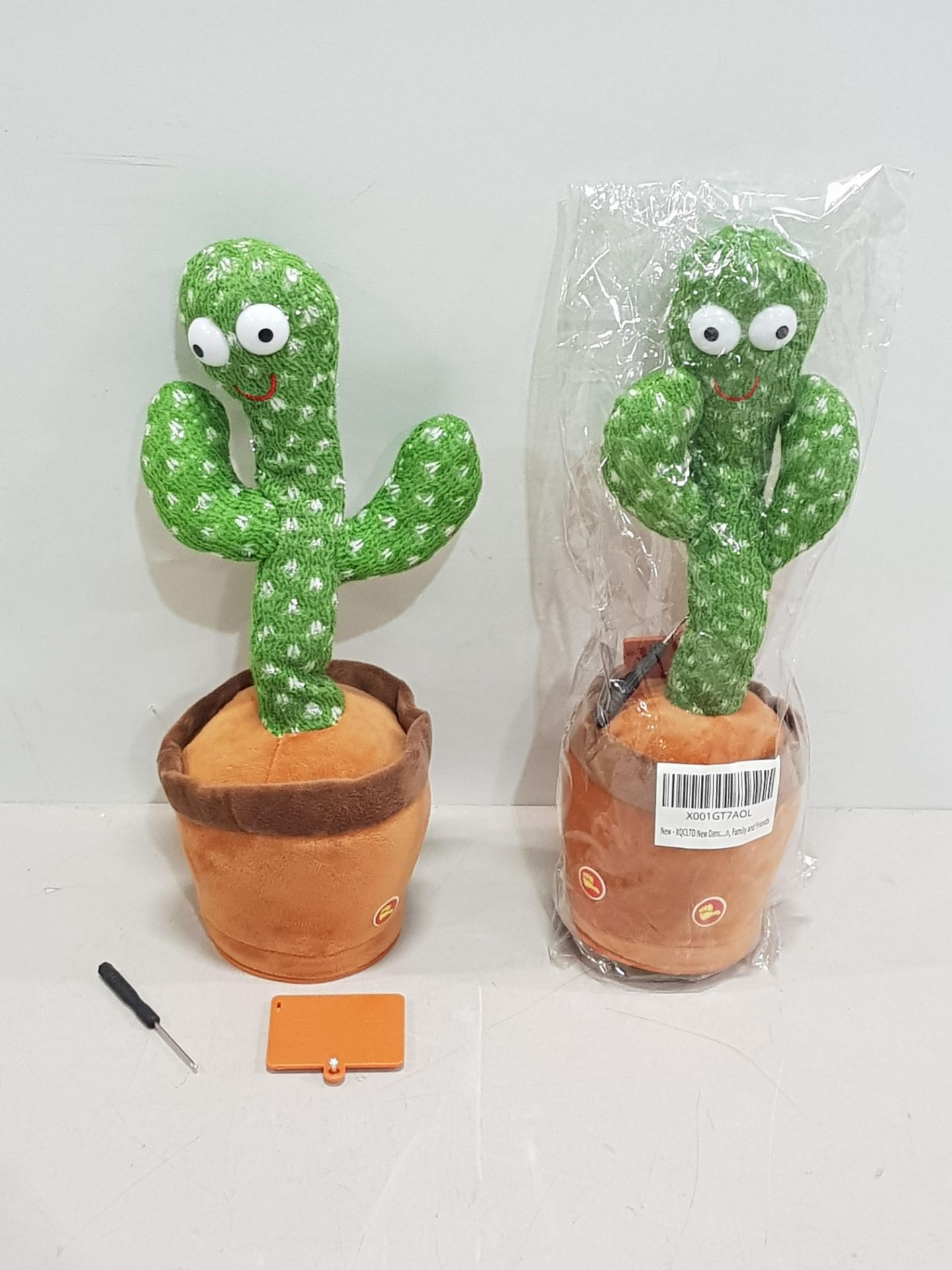 100 X BRAND NEW LED LIGHT UP DANCING / SINGING / TALKING CACTUS TOYS - 120 ENGLISH SONGS - RECORDS