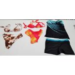 80 +PIECE BRAND NEW WOMENS MIXED SWIM SUITS/ SWIMWEAR/ BIKINIS IN MIXED SIZES IN WHITE AND BROWN,