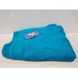 30 X BRAND NEW MUSBURY LUXURY SUPERSOFT TOWELS - ALL IN TEAL - (70 X 127 CM ) - IN 1 BOXES