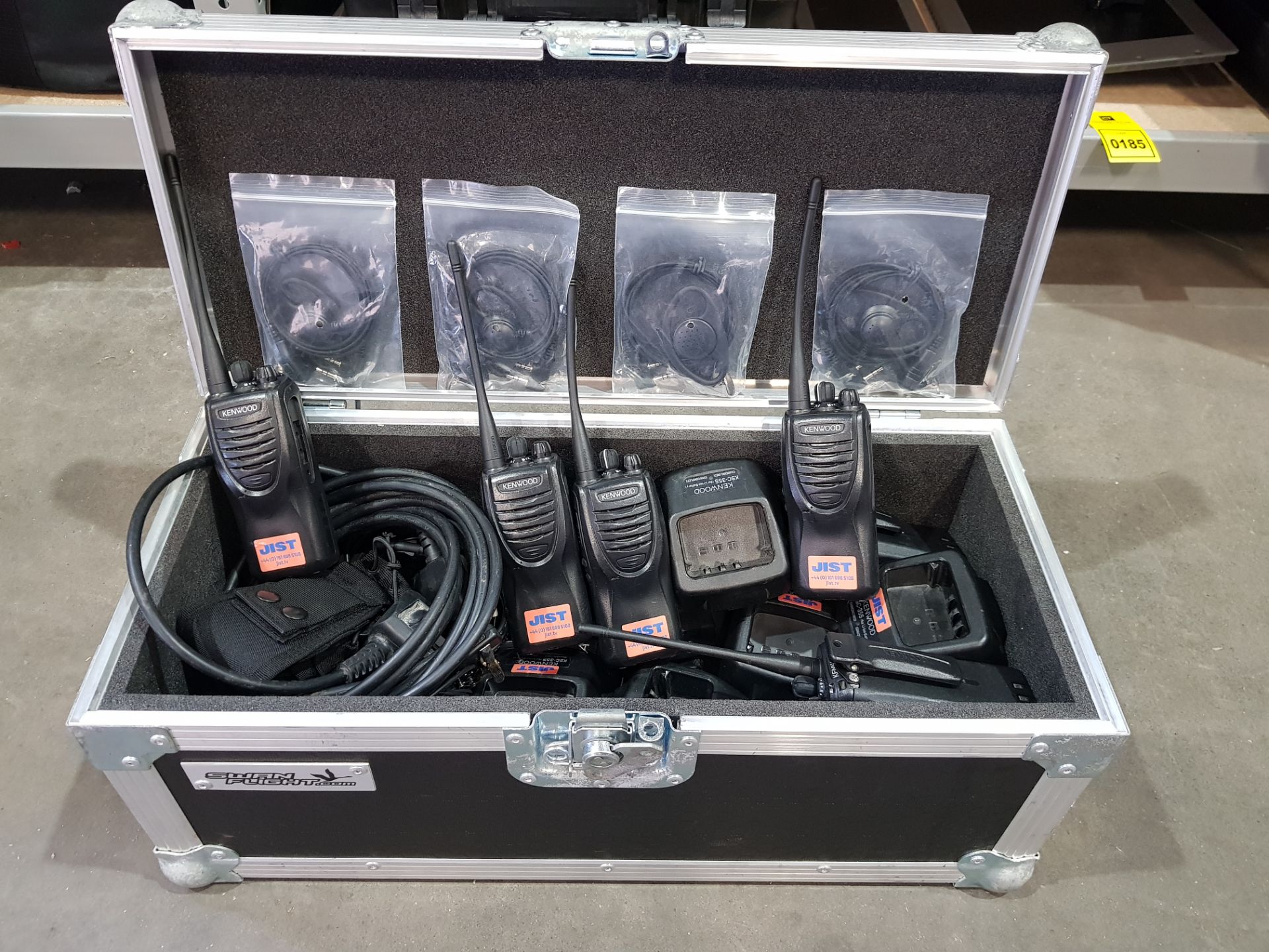 8 X KENWOOD MLS-20A AMATEUR RADIO SETS, LEADS & CHARGERS IN A CARRY BOX