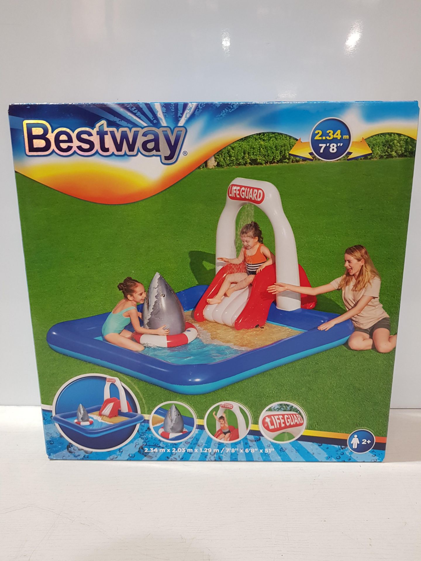 3 X BRAND NEW BESTWAY INFLATABLE PLAY CENTRE LIFEGUARD TODDLERS POOLS ( L 234 X W 203 X H 129 CM ) -