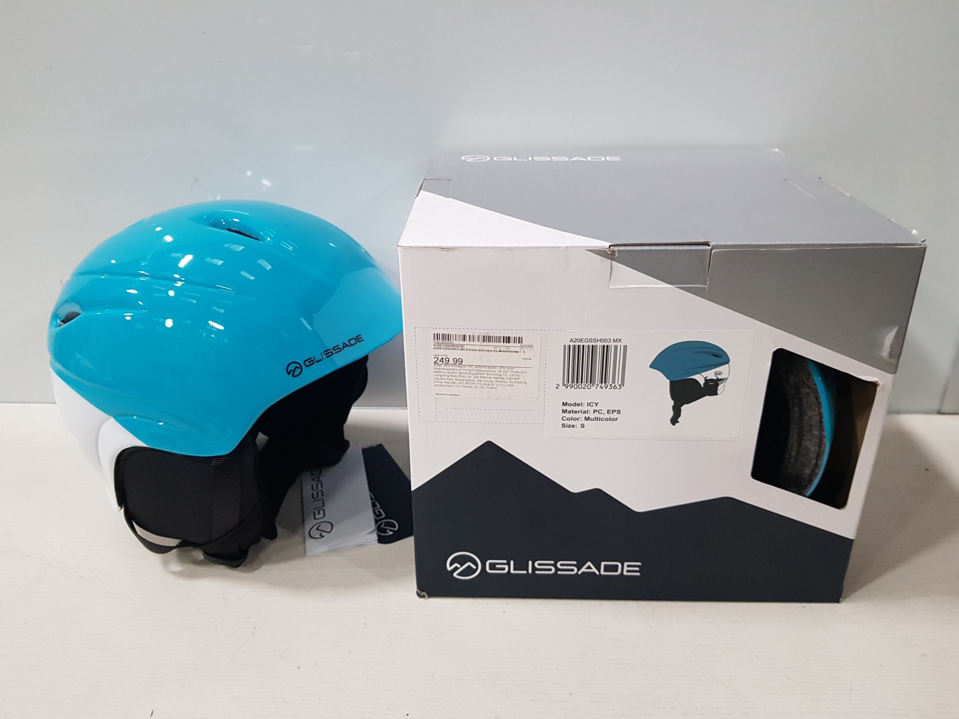 20 X BRAND NEW GLISSADE HELMETS IN SIZES XS-S-M - MODEL ICY - MULTI COLOUR (SOME BOXES MAYBE