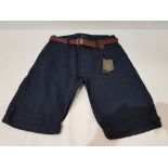 10 X BRAND NEW SMITH AND JONES NAVY CHINO SHORTS WITH BELT SIZE 30 WAIST (RRP £24.99 EACH) IN ONE