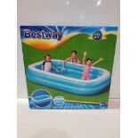 3 X BRAND NEW BESTWAY SPLASH AND PLAY LARGE FAMILY SWIMMING POOL ( L- 2.62M / W - 1.75M / H - 51