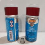 60 X BRAND NEW HYCOTE DOUBLE ACRYLIC CONCENTRATED PAINT IN - RENAULT FLAME RED 150ML