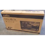 BRAND NEW 43 INCH CELLO FULL HD TV - MODEL NO. C4320DVB V5 (A GRADE)