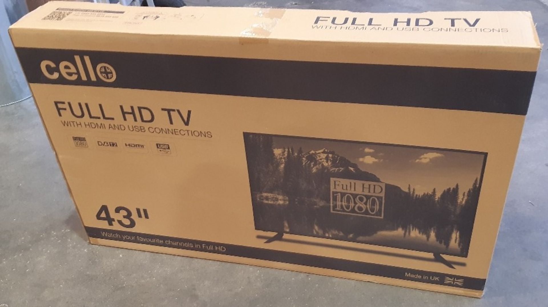 BRAND NEW 43 INCH CELLO FULL HD TV - MODEL NO. C4320DVB V5 (A GRADE)