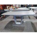 1 X EXTENDABLE LAZZARO DINING TABLE 160/200 CM IN GRAPHITE GREY - NOTE CUSTOMER RETURNS