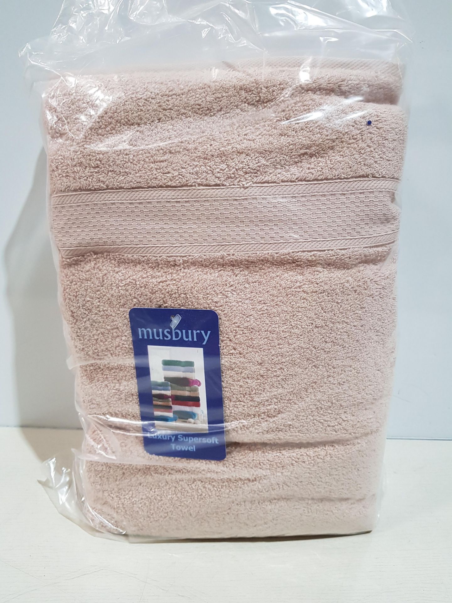 30 X BRAND NEW MUSBURY LUXURY SUPERSOFT TOWELS - ALL IN LATTE COLOUR - (70 X 127 CM ) - IN 2 BOXES