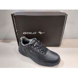 8 X BRAND NEW BLACK GOLA MENS TRAINERS IN SIZES 3 X UK 7 , 1 X UK 8, 2 X UK 14, 2 X UK 15, TOTAL RRP