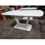 1 X EXTENDABLE LAZZARO DINING TABLE- 160/200CM IN WHITE- NOTE CUSTOMER RETURNS