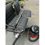 MISC 3 PC LOT IE. 2 X BLACK & CHROME SWIVEL CHAIRS PLUS A HENRY VACUUM CLEANER *** PLEASE NOTE ASSET