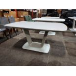 1 X EXTENDABLE LAZZARO DINING TABLE 160/200CM IN LIGHT GREY - NOTE CUSTOMER RETURNS