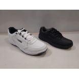 8 X GOLA TRAINERS IN BLACK/WHITE/NAVY IN MIXED SIZES- UK SIZES 7,8,9,10,15 - TOTAL RRP £320-ON ONE