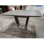 1 X EXTENDABLE LAZZARO DINING TABLE - 120/160 CM - IN GRAPHITE GREY - NOTE CUSTOMER RETURNS (SPOT IN