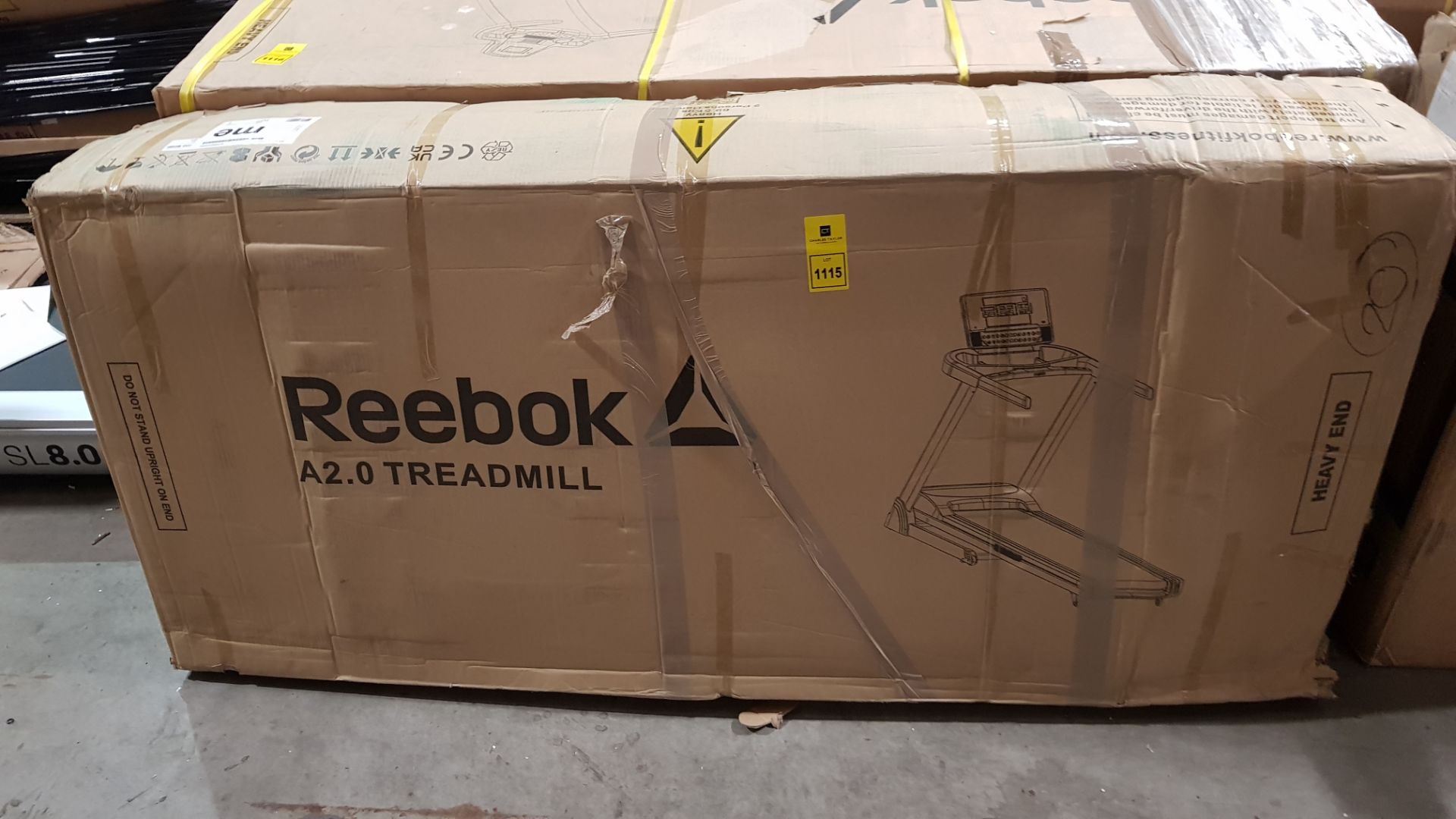 1 X BOXED REEBOK A2.0 TREADMILL IN SILVER - IN 1 BOX ( PLEASE NOTE CUSTOMER RETURN AND DAMAGE ON BOX - Image 2 of 2